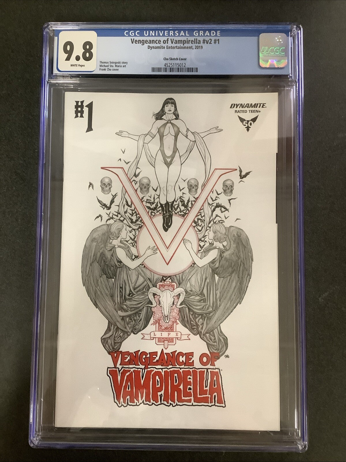 Vengeance of Vampirella #1 (vol.2) CGC Graded 9.8, Frank Cho Sketch Cover, 1:50