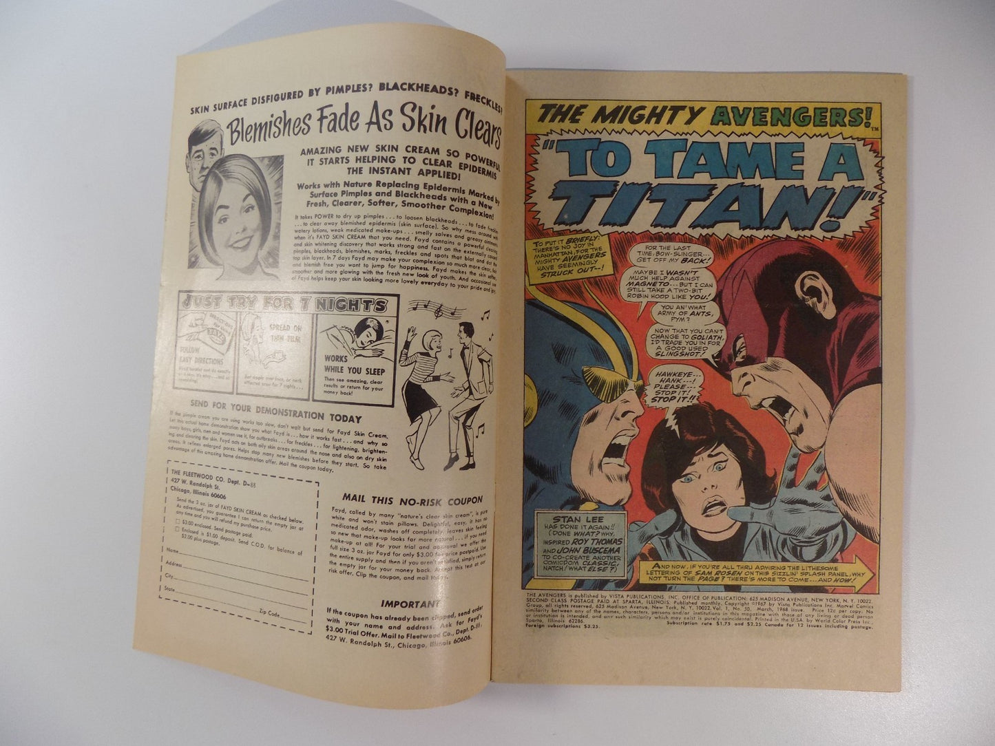 Avengers #50 Marvel Comic March 1968 Fine-