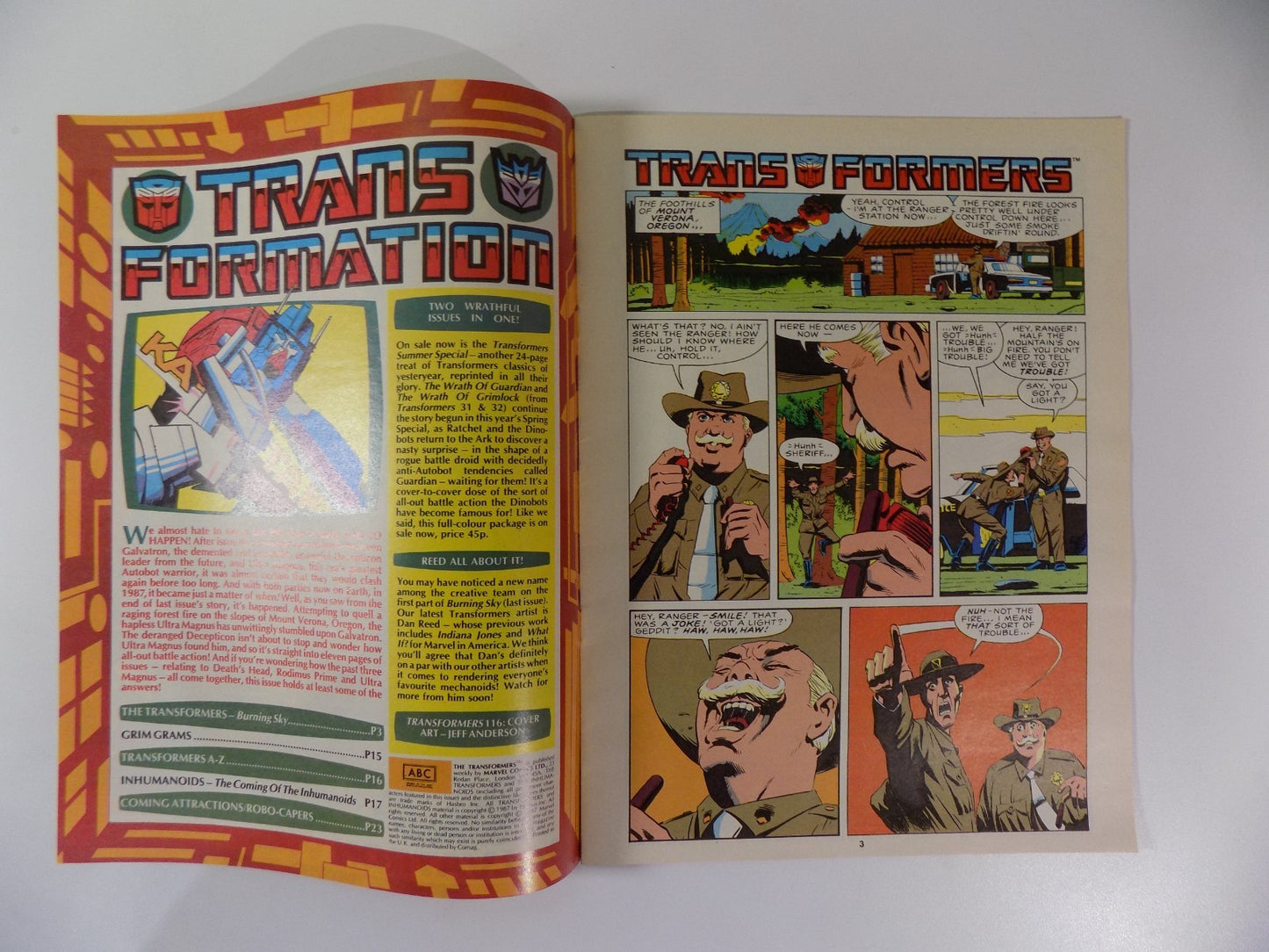 Transformers #116 Marvel UK weekly Magazine Comic June 6th 1987 - Near Mint-