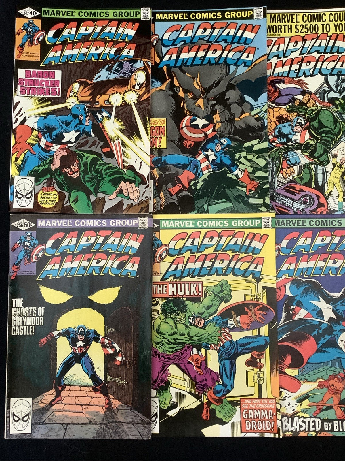 Captain America #247-263 Comic Lot, Marvel,  John Byrne, 1st App Union Jack III