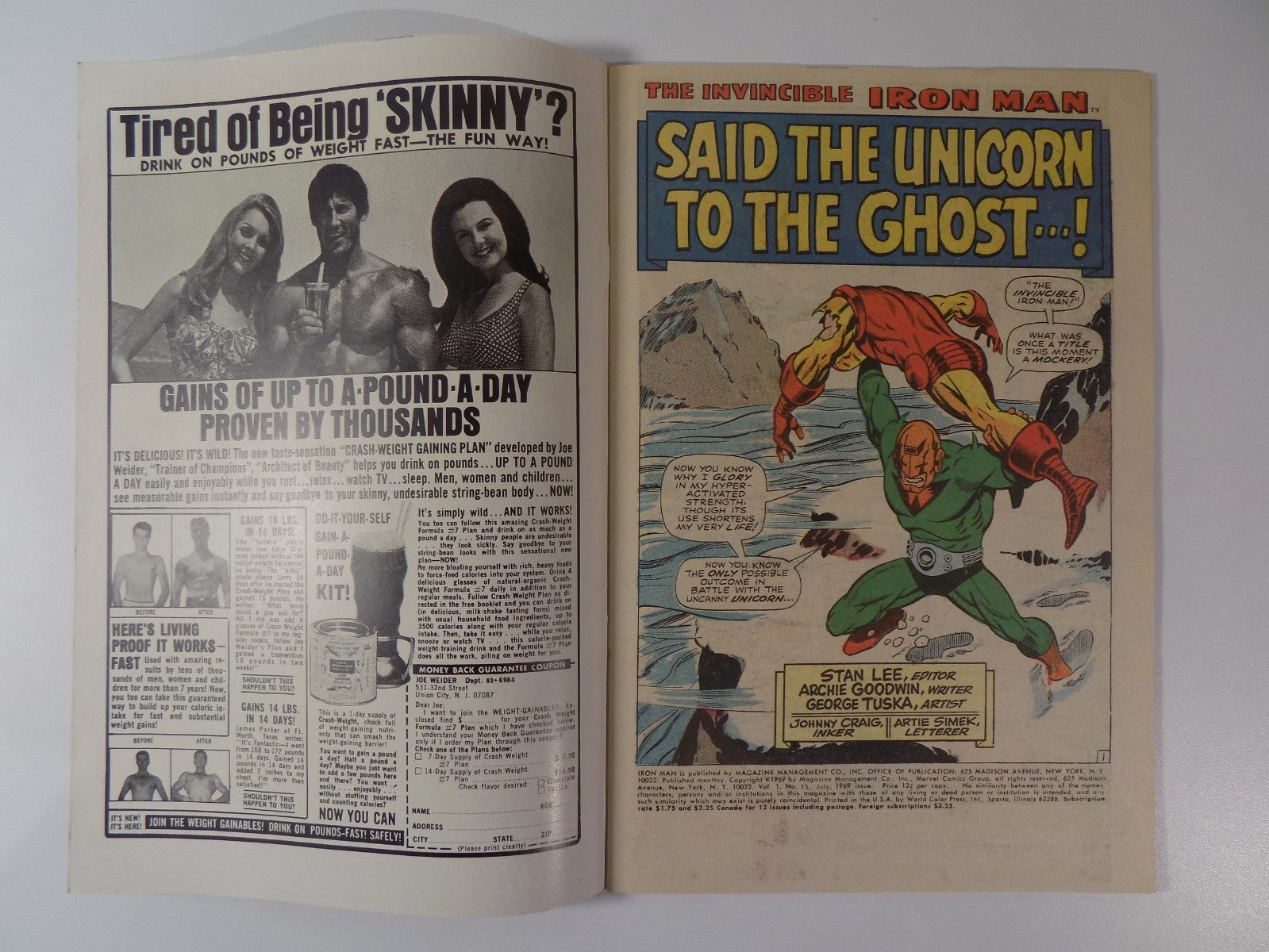 Iron Man #15 Marvel Comic July 1969 Very Fine-