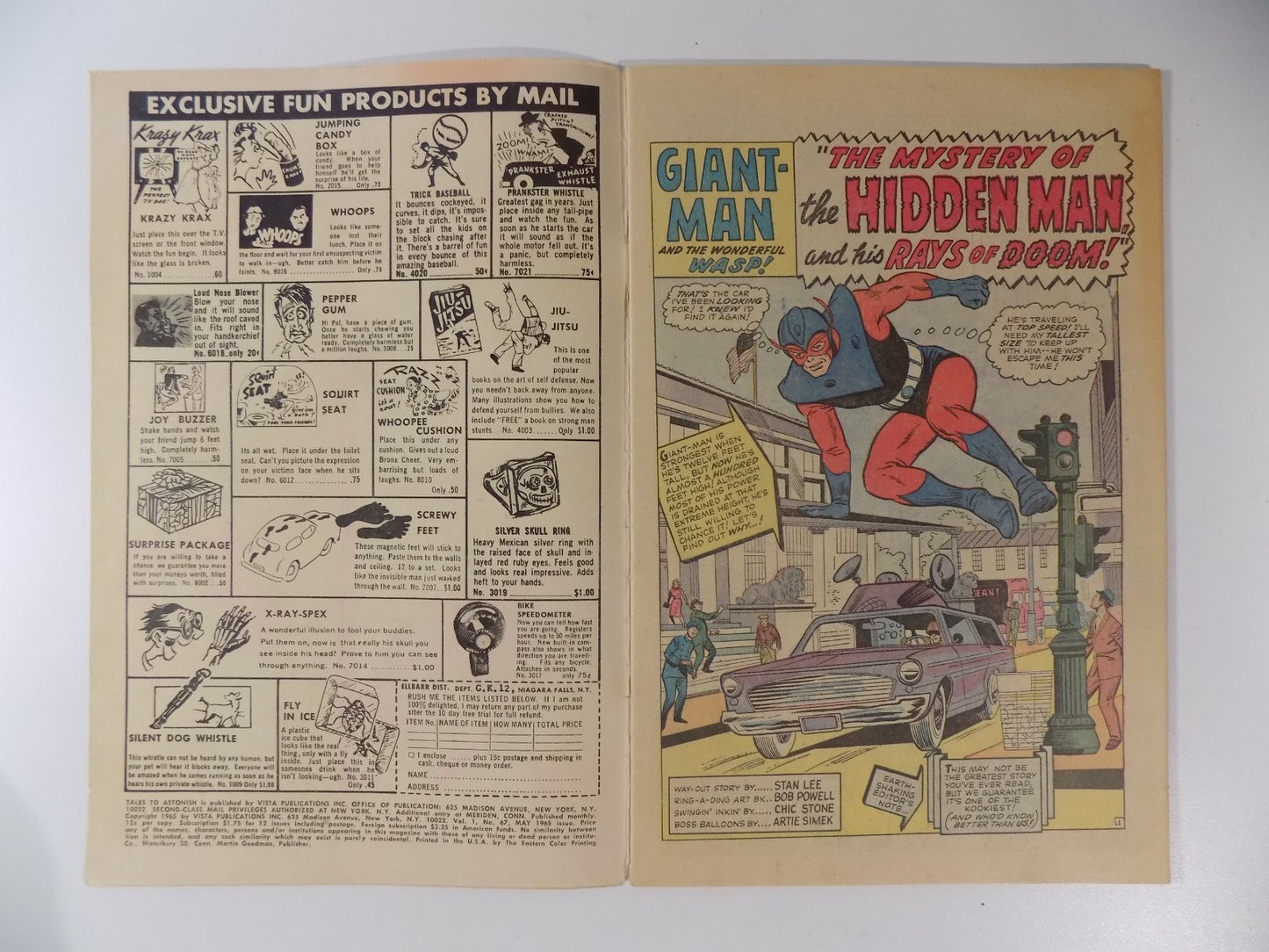 Tales to Astonish #67 Marvel Comic May 1965 Very Good+