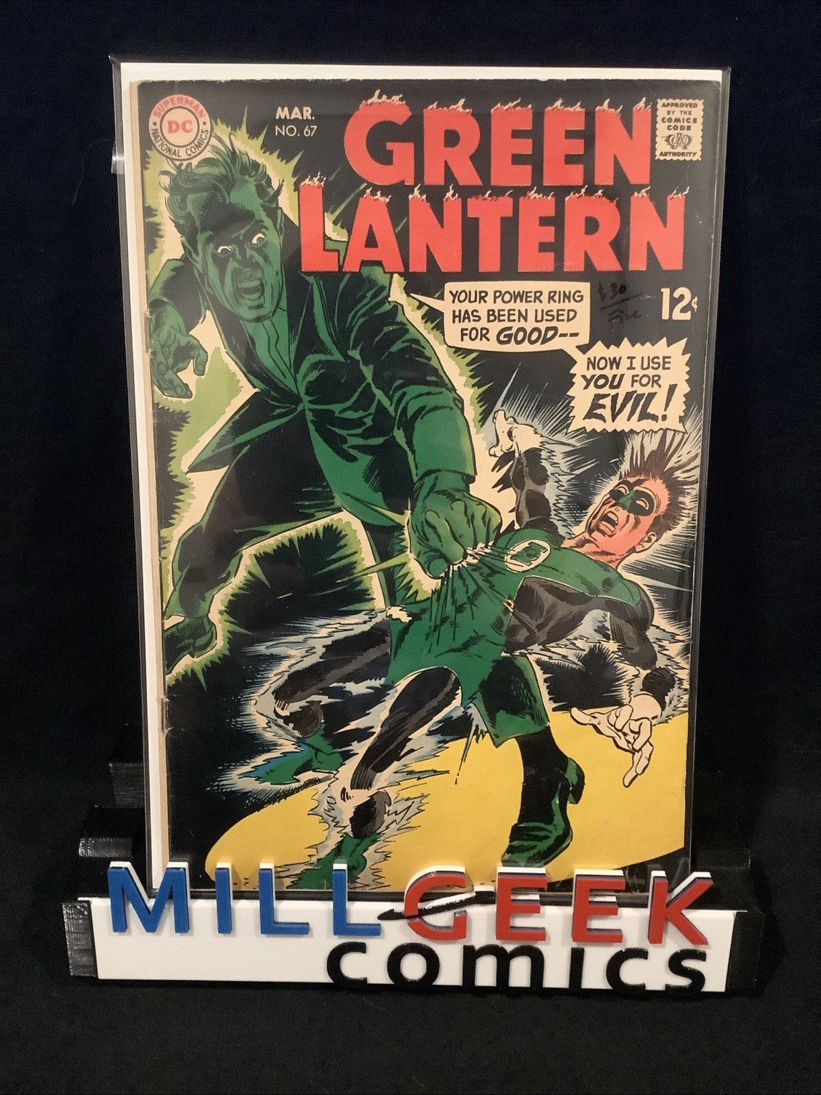 Green Lantern #67, Fine (6.0) Inner Wrap Off  Lower Staple, 3/8” Spine Roll