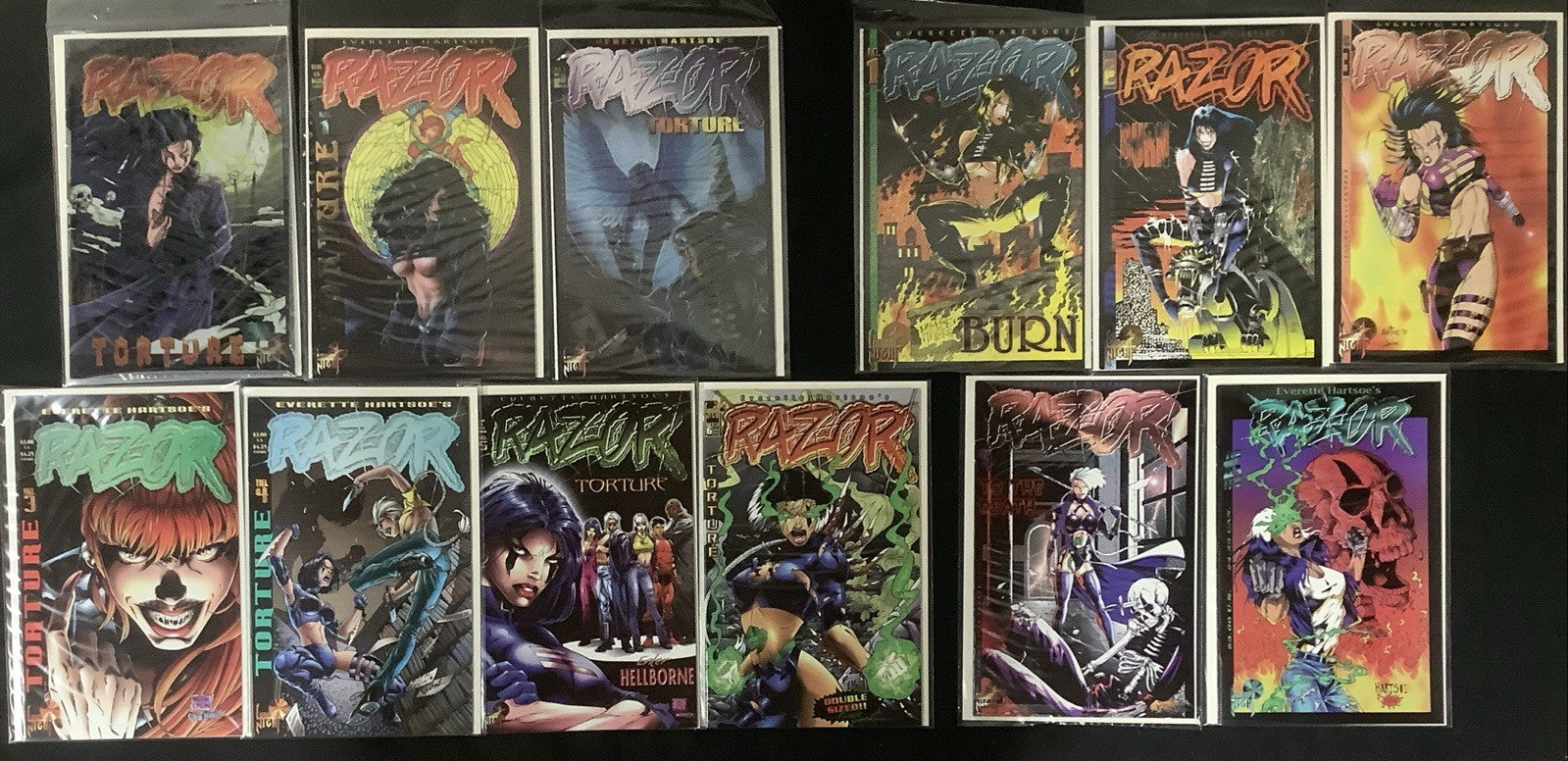Razor Comic Bundle: Torture #0-6, Burn #1-5 (Both Complete) 11 Comics Total