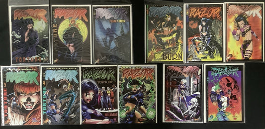 Razor Comic Bundle: Torture #0-6, Burn #1-5 (Both Complete) 11 Comics Total