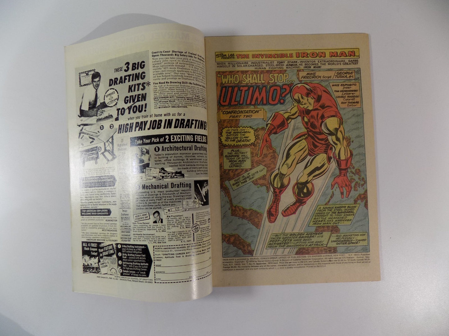 Iron Man #70 Marvel Comic September 1974 Very Fine-