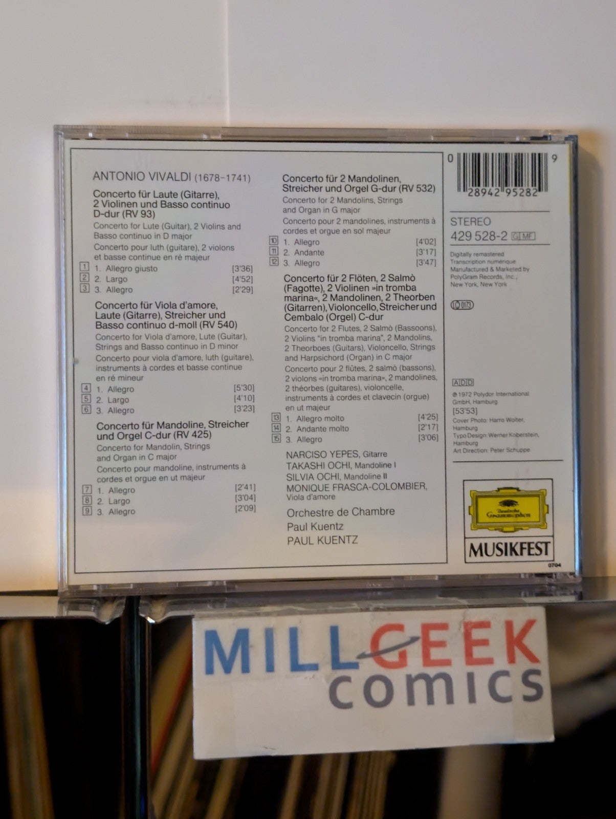Julian Bream play Granados & Albeniz / Vivaldi Lute Concertos, 2 CD lot -JD