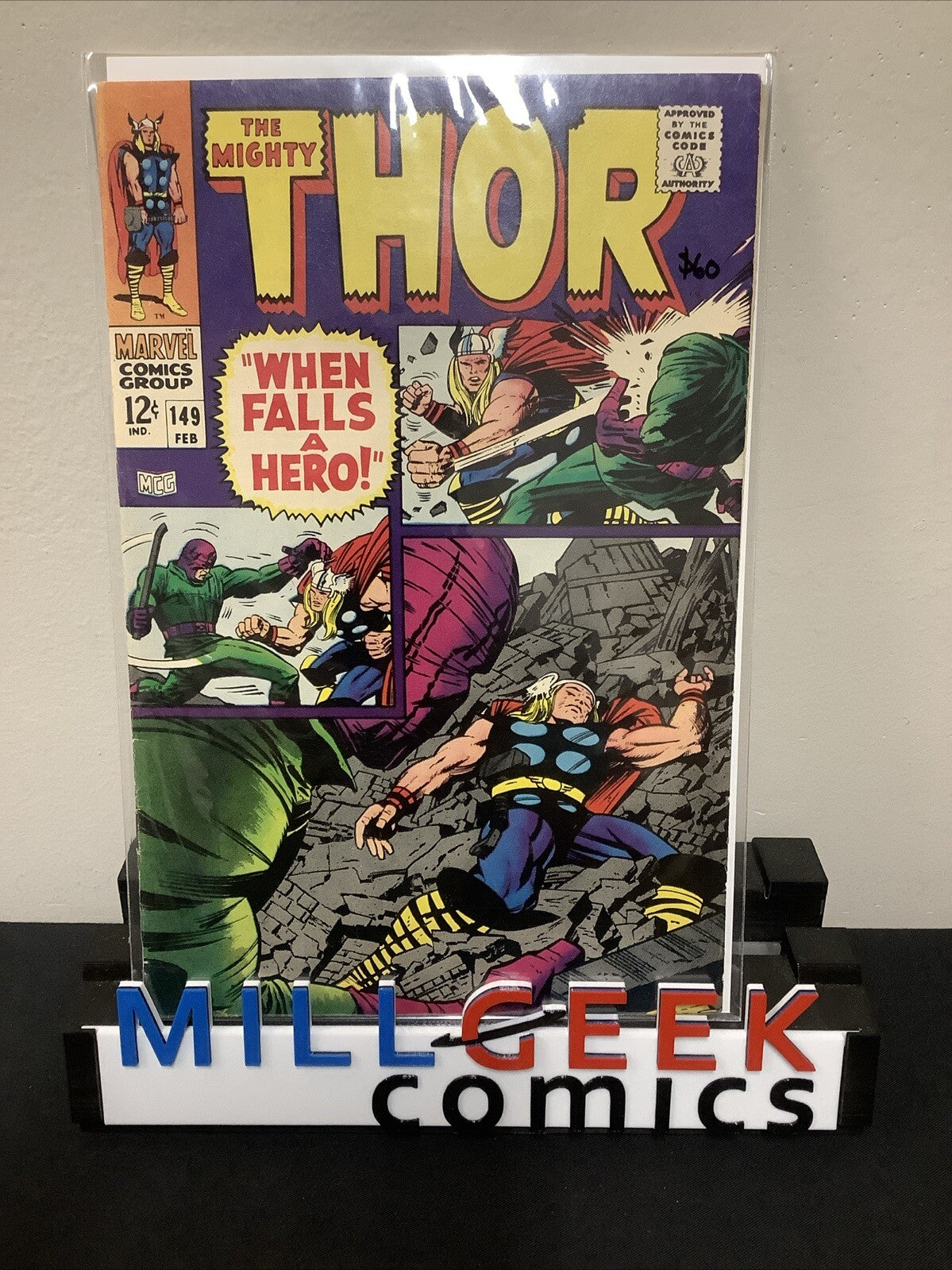 Thor #149 (1968) VG/F (5.0) Inhumans Origin, 2” Crease Back Cover, Back Tanning
