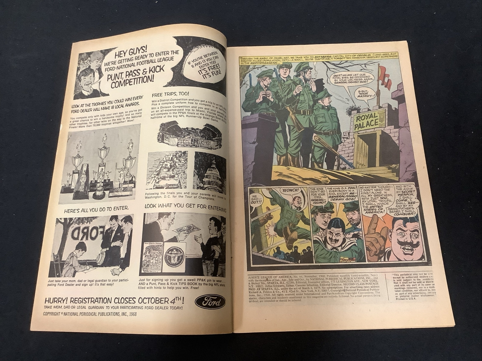 Justice League Of America #66 (1968) VF (8.0) Cream Off-White Pages, Neal Adams