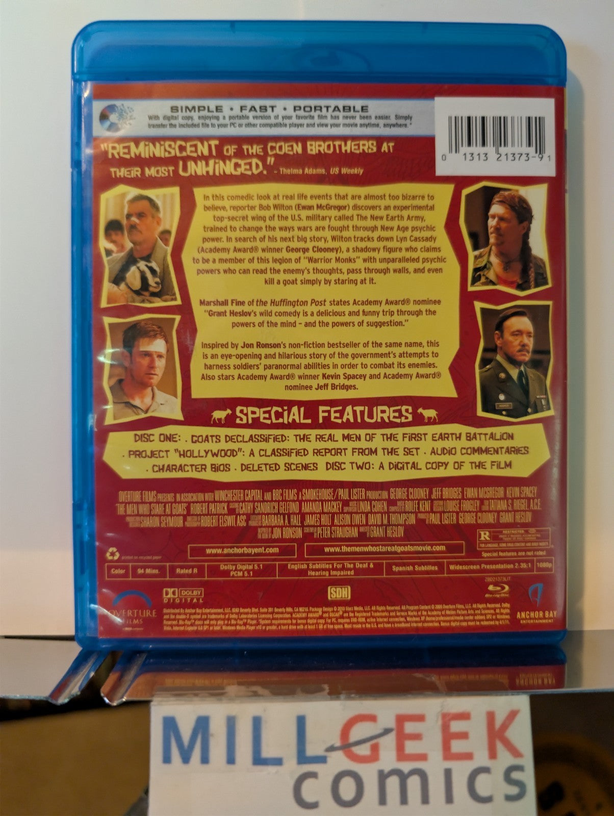 Money Monster / The Men Who Stare at Goats, 2 George Clooney Movies (Blu-ray)-JD