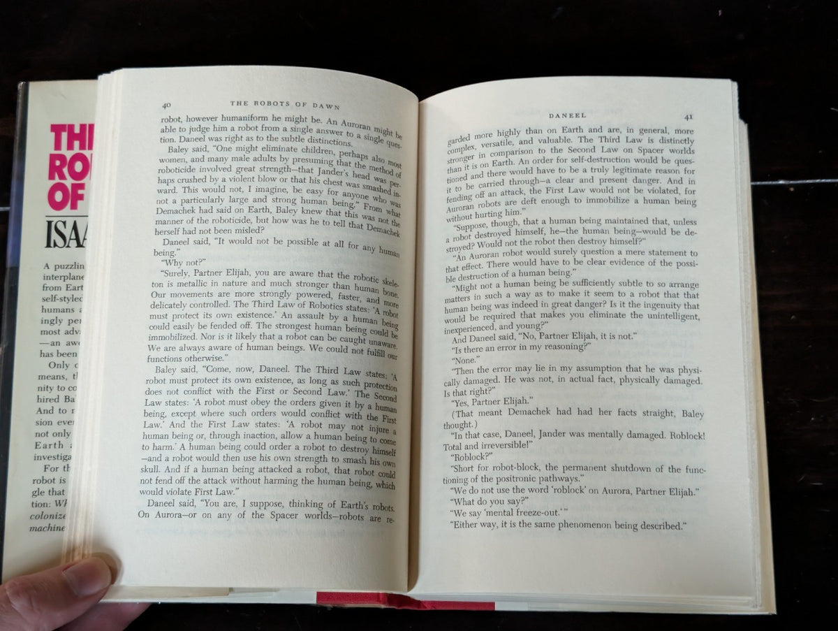 Robots of Dawn by Isaac Asimov (1983, Hardcover) -JD