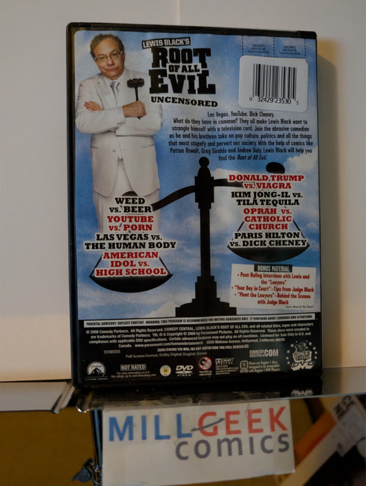 Lewis Black's Root of all Evil, Uncensored (DVD) -JD