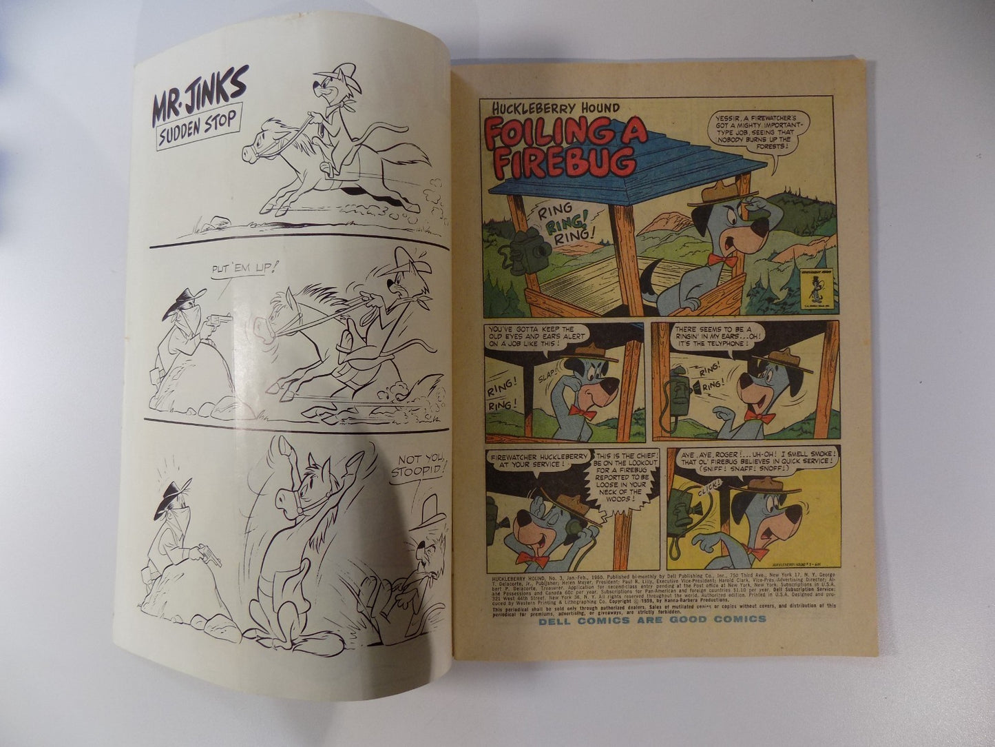 Huckleberry Hound #3 Dell Comic Febuary 1960 Fine-