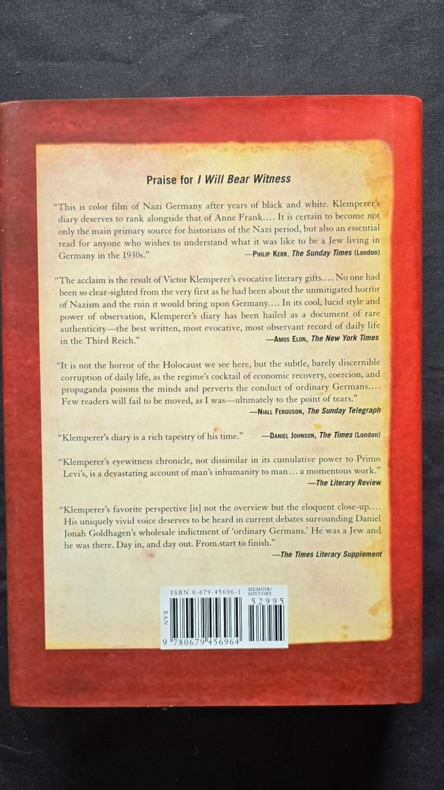 Diary of the Nazi Years, 1933-1941 by Victor Klemperer (1998, Hardcover) JD