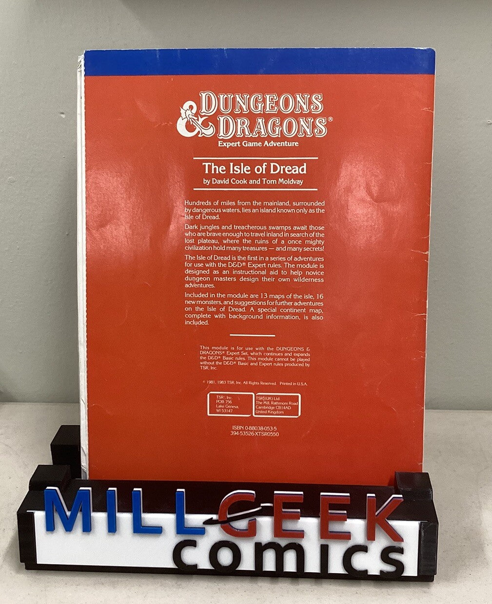 D&D Module X1-The Isle of Dread (Orange)-Dungeons & Dragons-TSR 9043 With Map D1