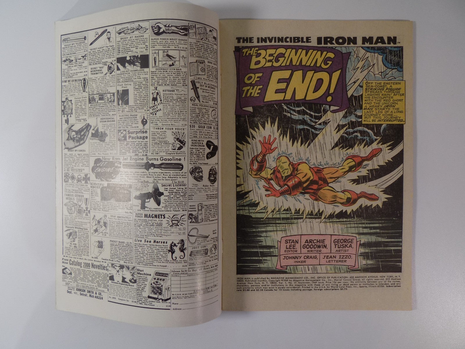 Iron Man #17 Marvel Comic September 1969 Very Fine