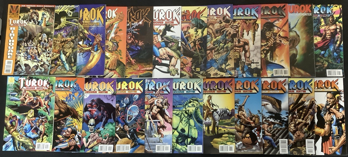 Turok Dinosaur Hunter #1-47 + Annual #1 Complete Set, Gold Foil #1, Scarce #47