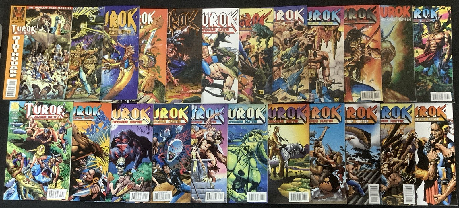 Turok Dinosaur Hunter #1-47 + Annual #1 Complete Set, Gold Foil #1, Scarce #47