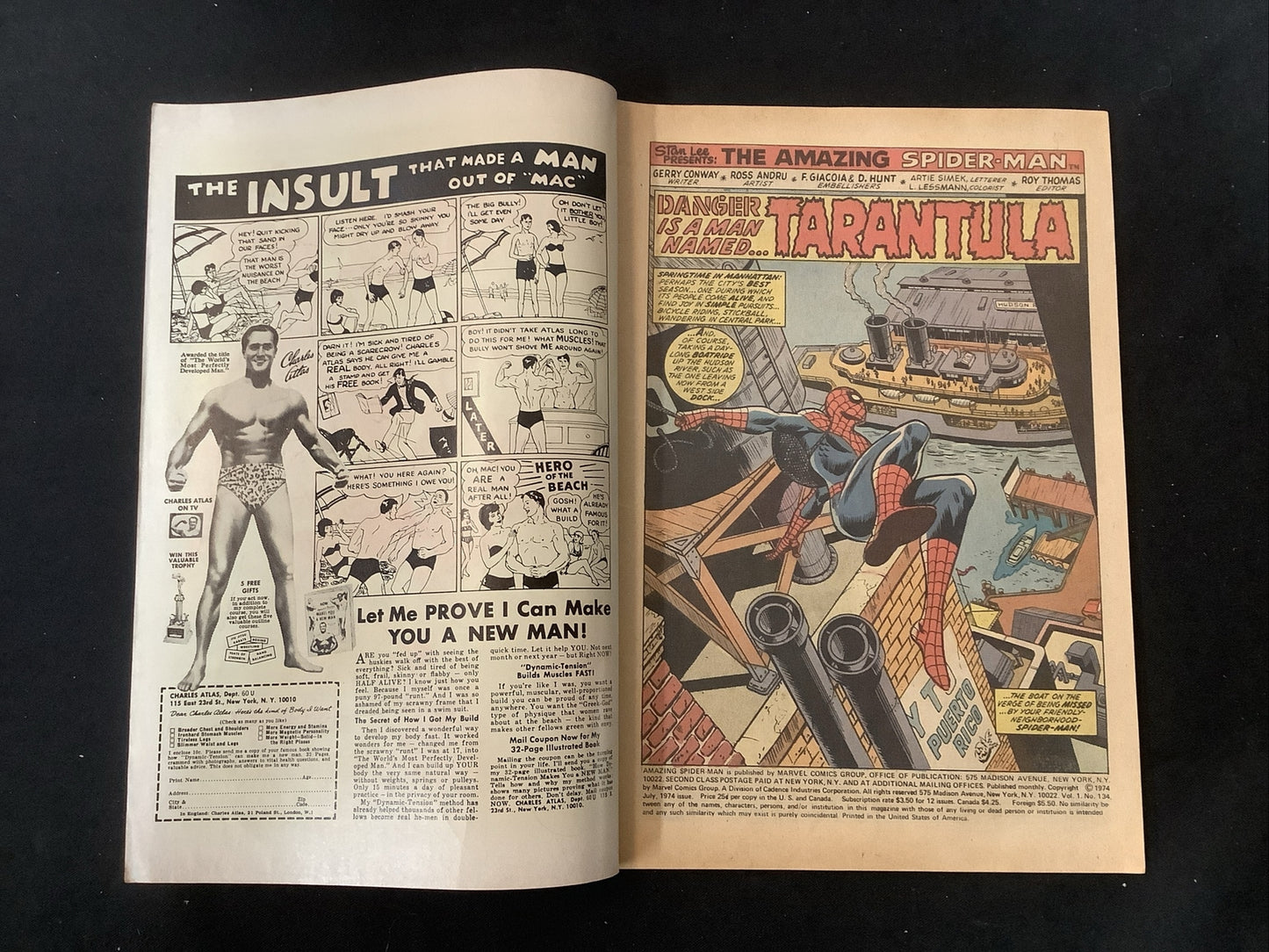 Amazing Spider-Man #134 (1975) F- (5.5) 1st Tarantula, Marvel Value Stamp