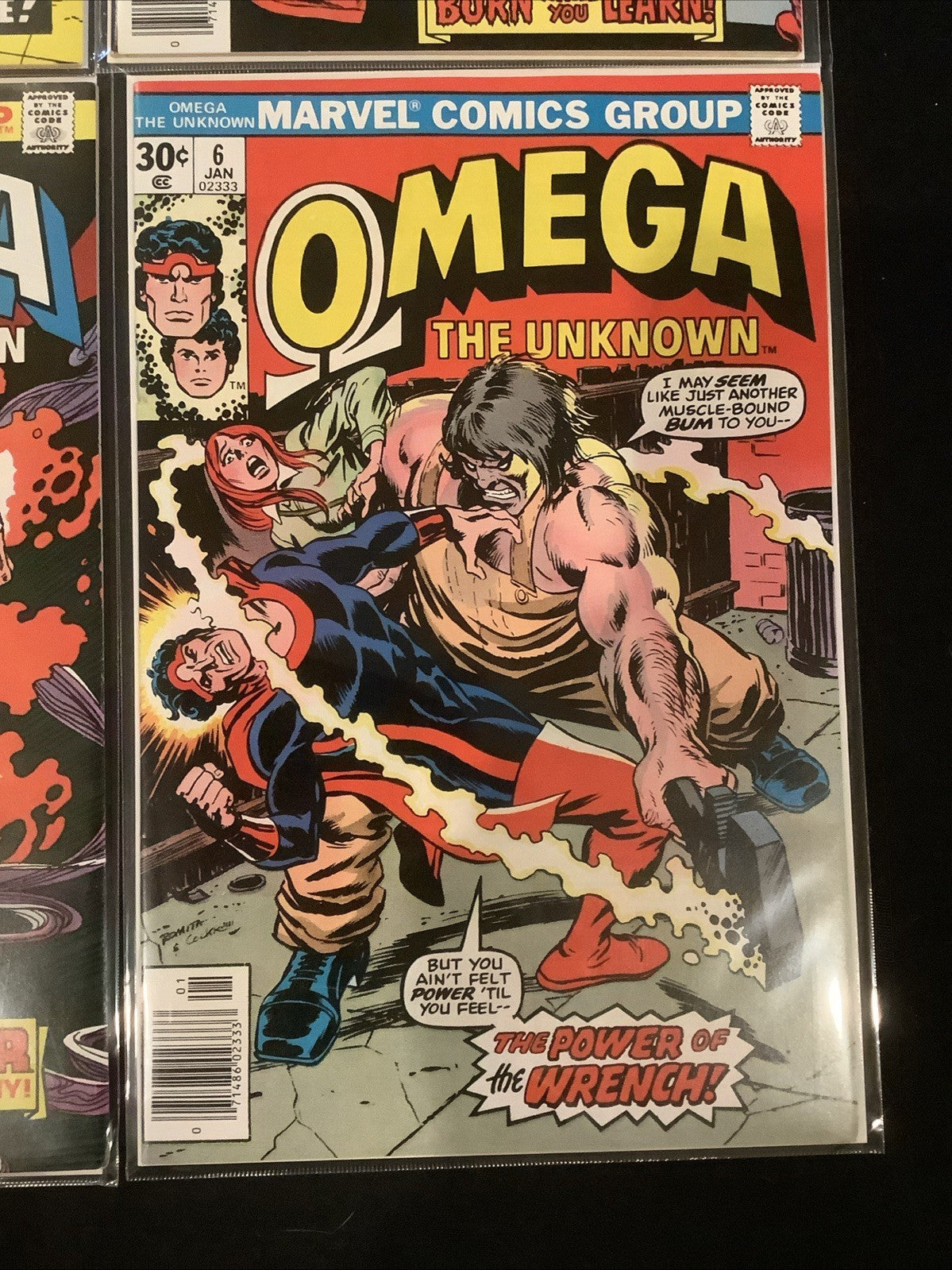 Omega the Unknown #1-6 Comic Lot, Marvel, Steve Gerber, Joe Sinnott, March 1976