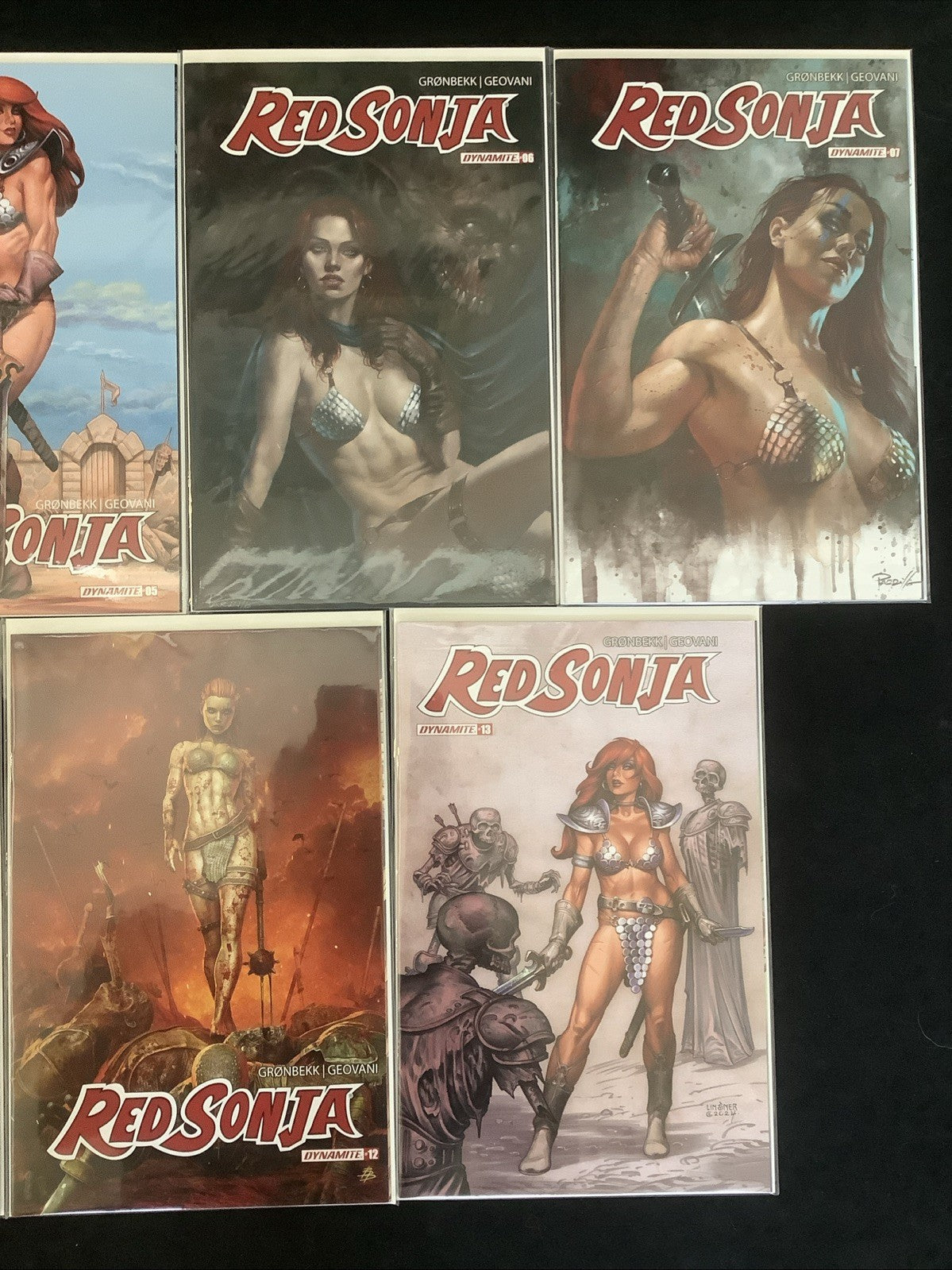 Red Sonja #1-13 Comic Lot, Dynamite, Jenny Frison, Frank Cho, Lee InHyuk Covers
