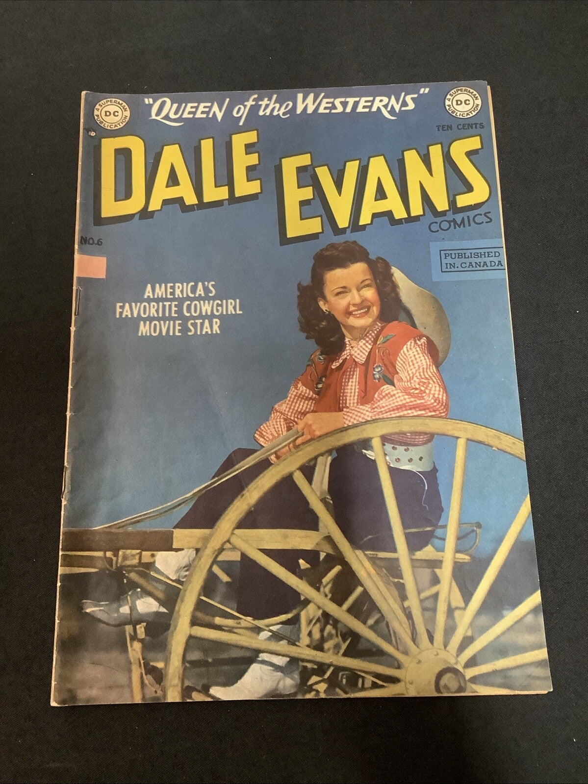 Dale Evans Comics #6 ( 1949) VG (4.0) Canadian Edition, Inner Wrap Detached