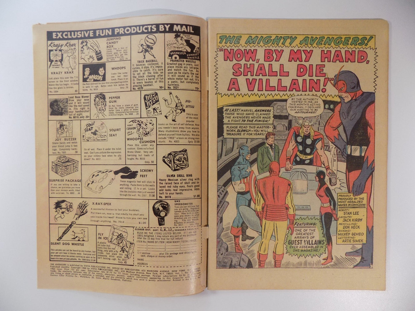Avengers #15 Marvel Comic April 1965 Fine