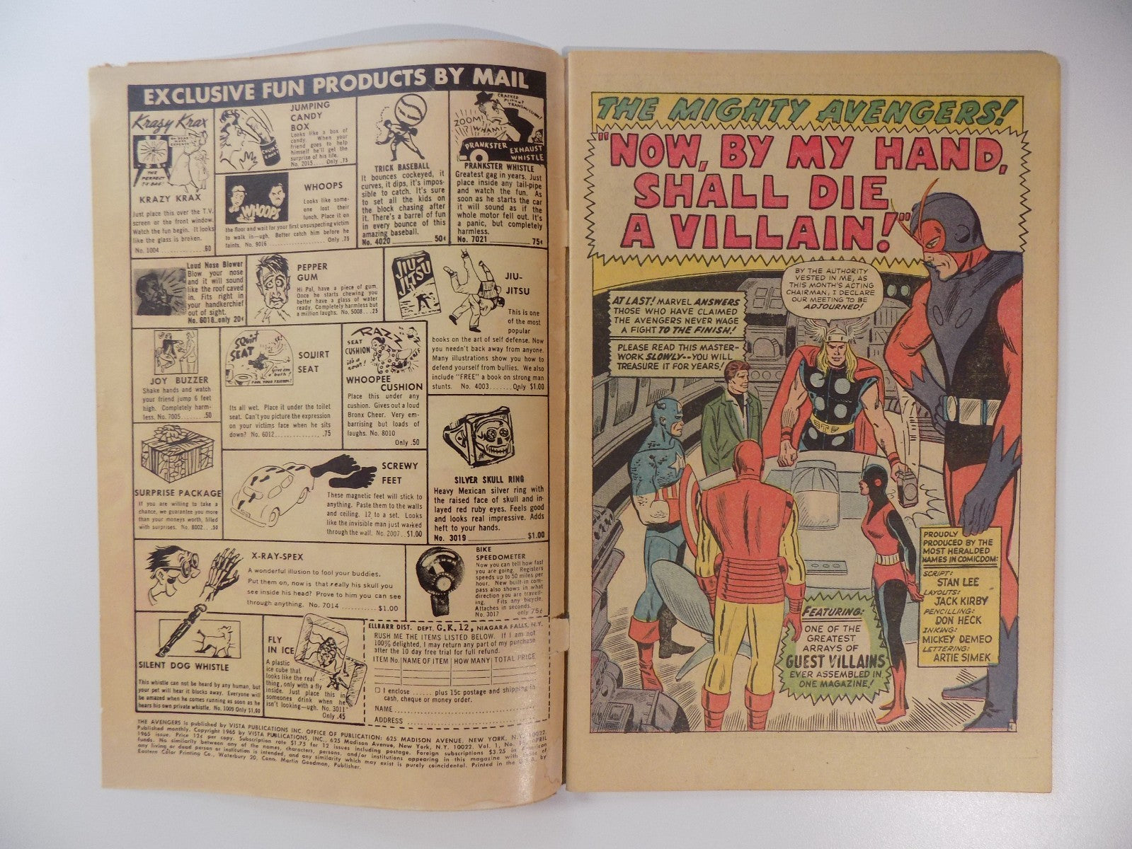 Avengers #15 Marvel Comic April 1965 Fine