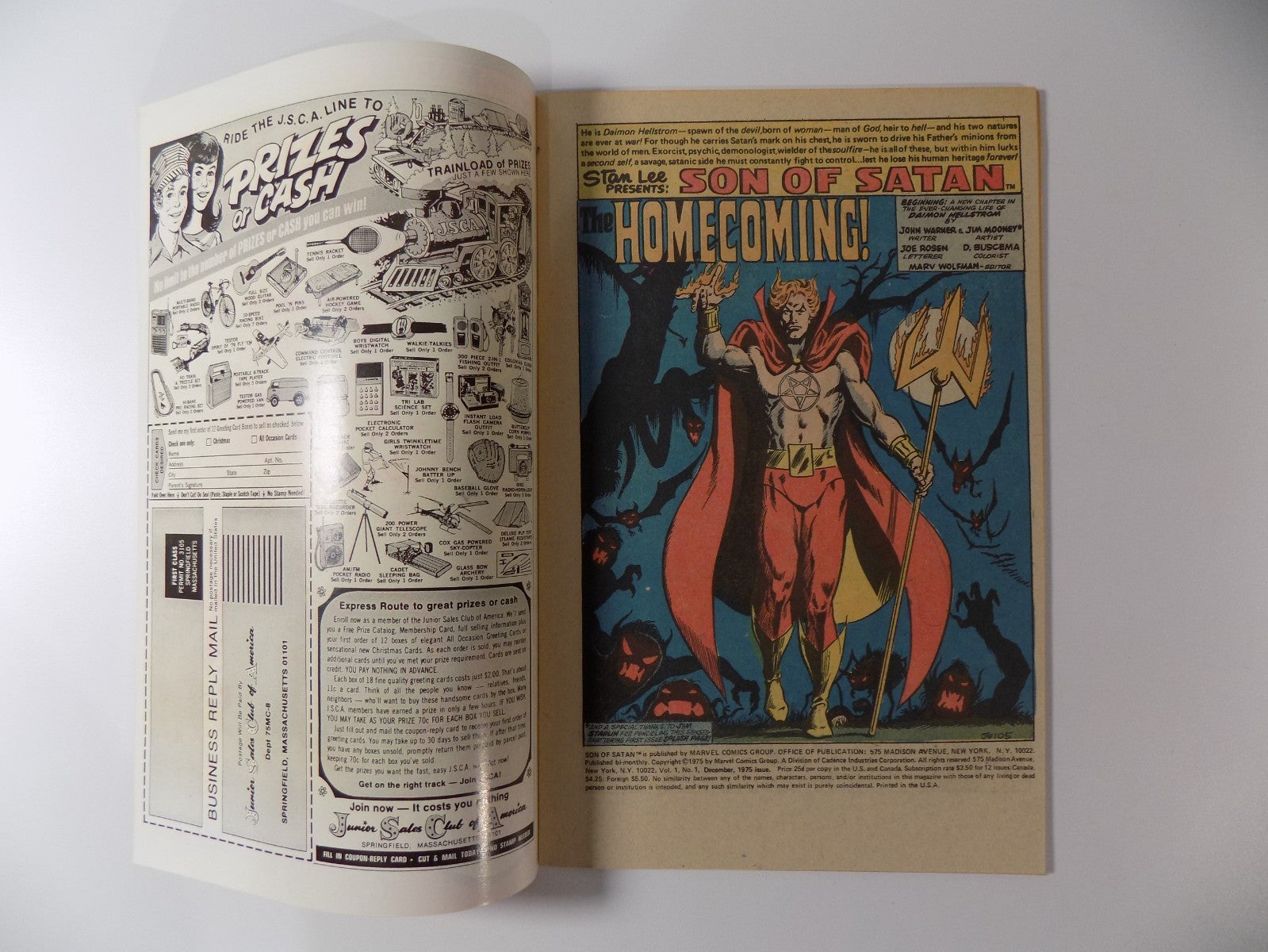 Son of Satan #1 Marvel Comic December 1975 Very Fine/Near Mint