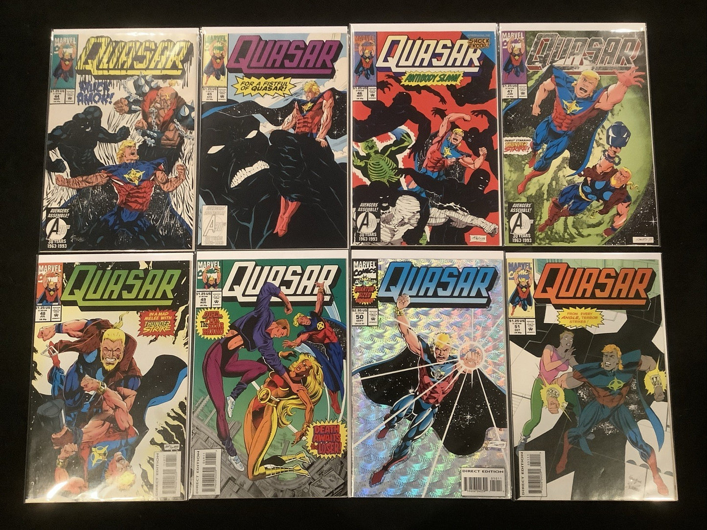 Quasar #44-51 Comic Lot, Marvel Comics, Mark Gruenwald/Andy Smith, 1993