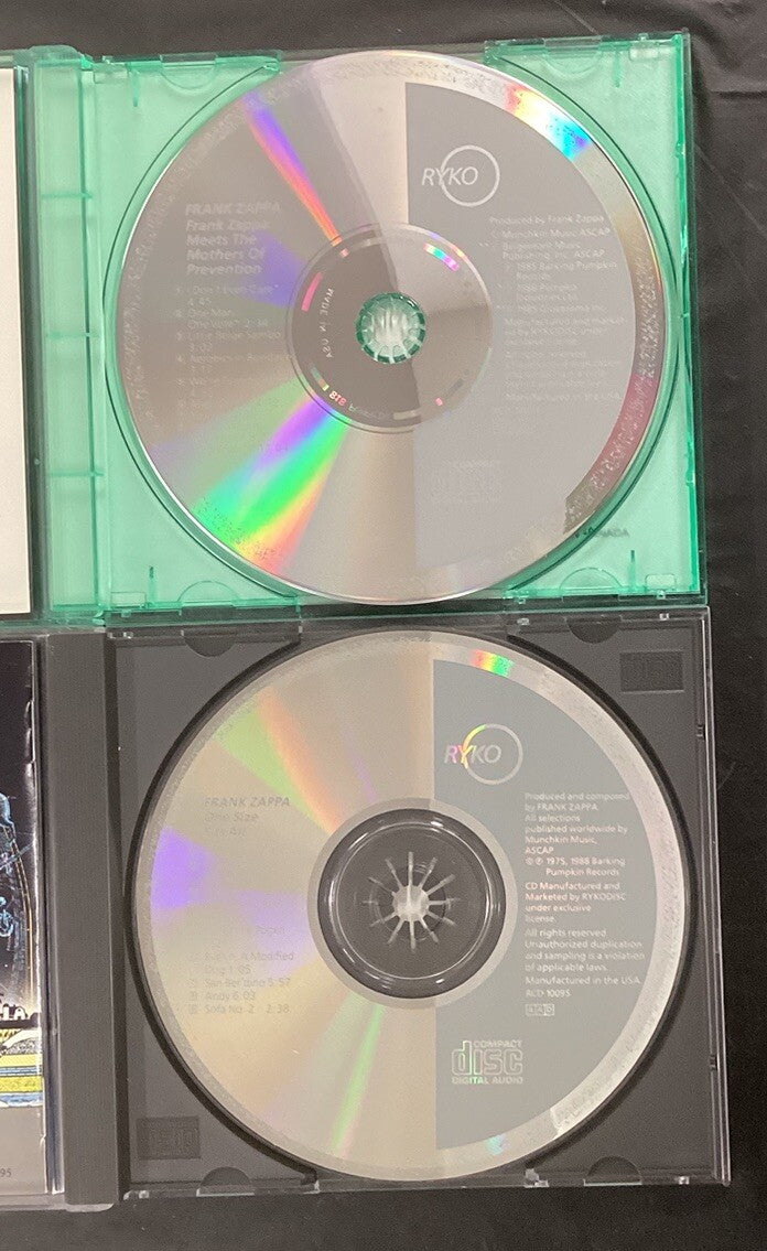 Frank Zappa 4 CD Lot FZ3 (Roxy & Elsewhere, One Size Fits All, Like New)-JD