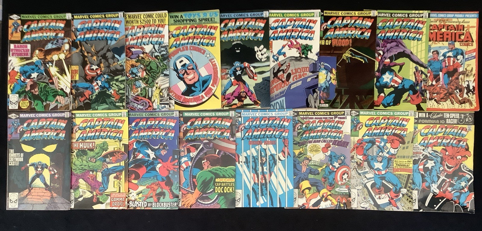 Captain America #247-263 Comic Lot, Marvel,  John Byrne, 1st App Union Jack III