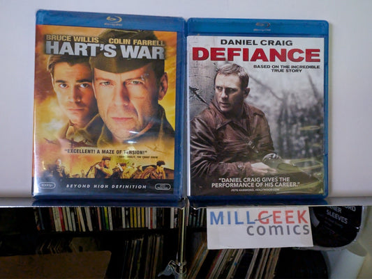 Hart's War / Defiance, Bruce Willis & Daniel Craig (Blu-Ray) Like New -JD