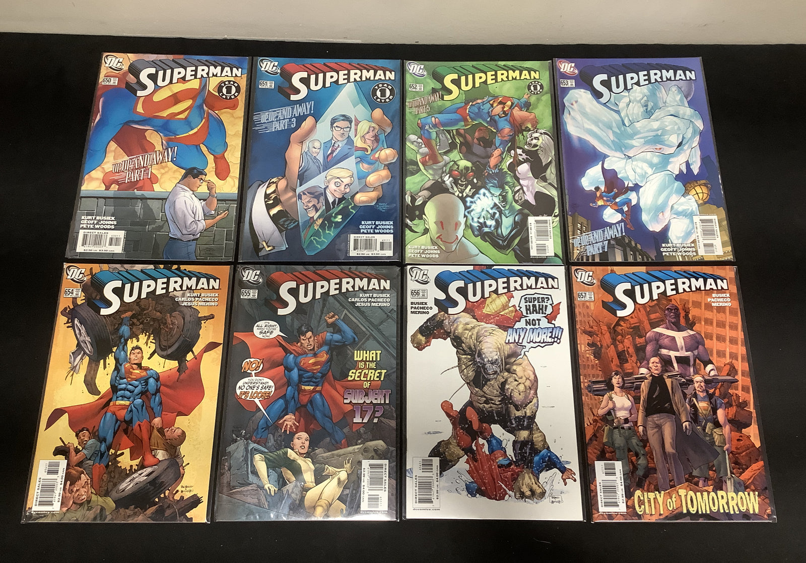 Superman #650-657 Comic Lot, DC Comics, Geoff John Kurt Busiek, 1 YEAR LATER