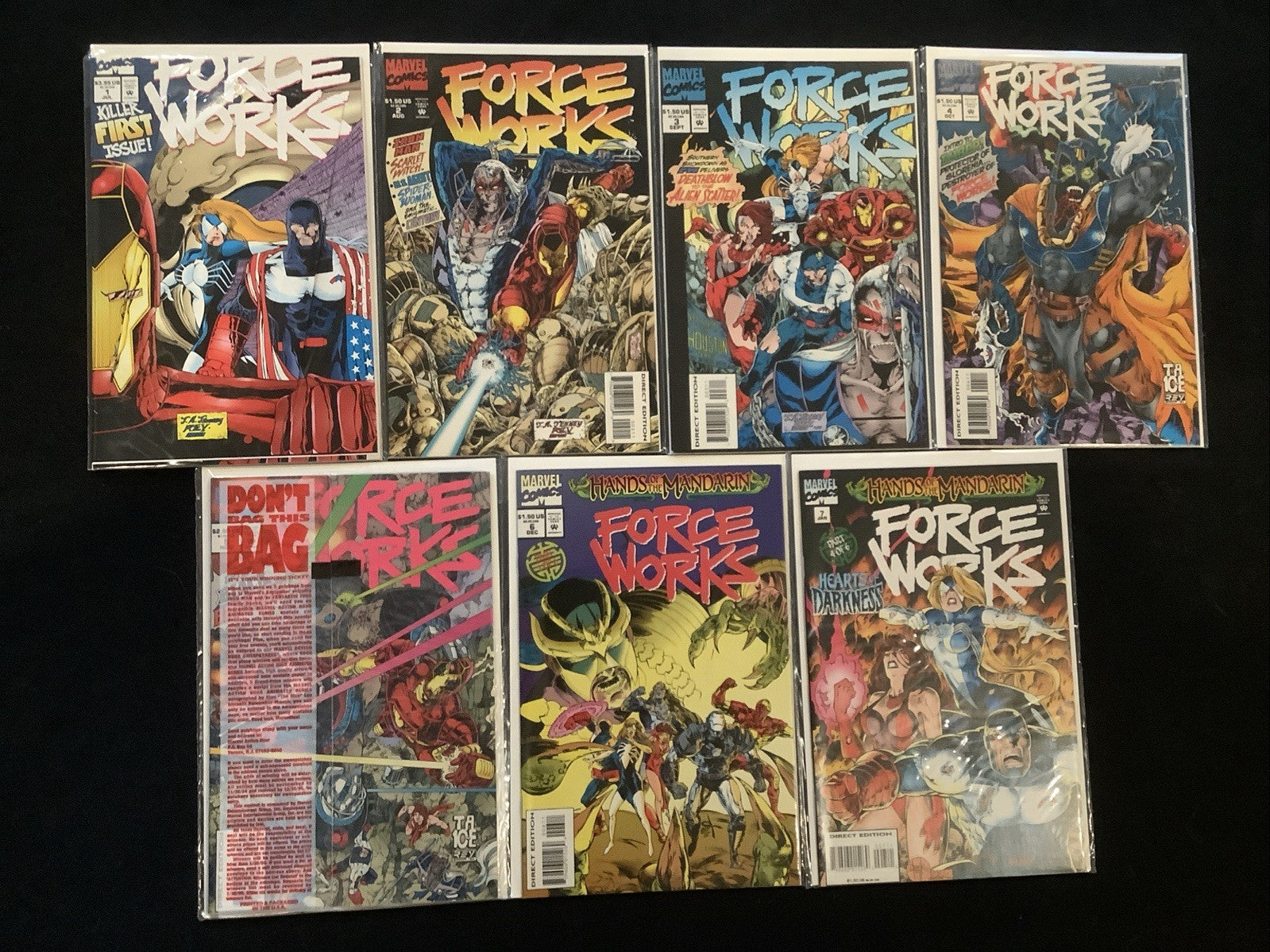Force Works #1-7 Comic Lot, Marvel Comics, Pop Up Cover, Dan Abnett, 1994