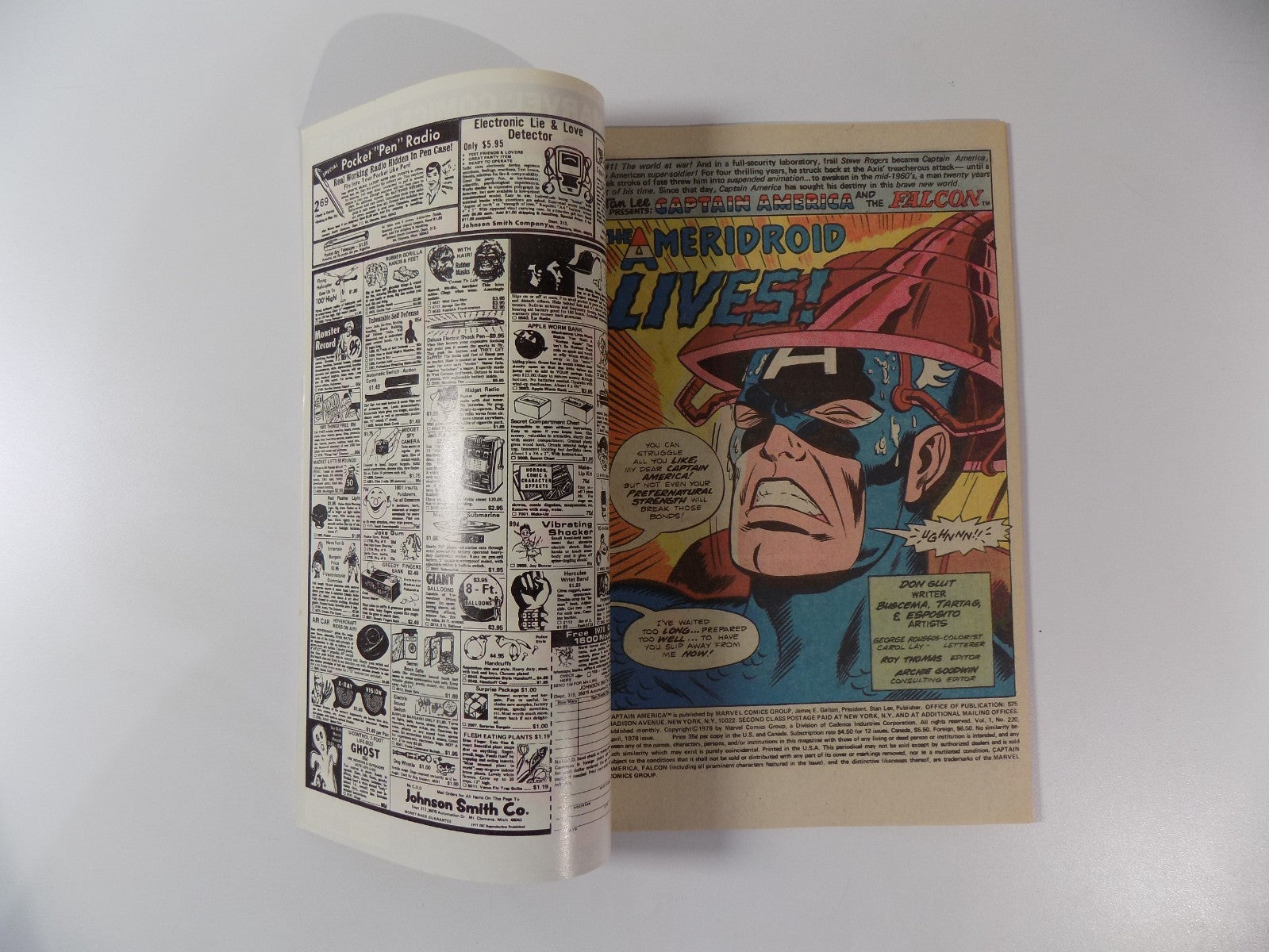 Captain America #220 Marvel Comic April 1978 Near Mint-