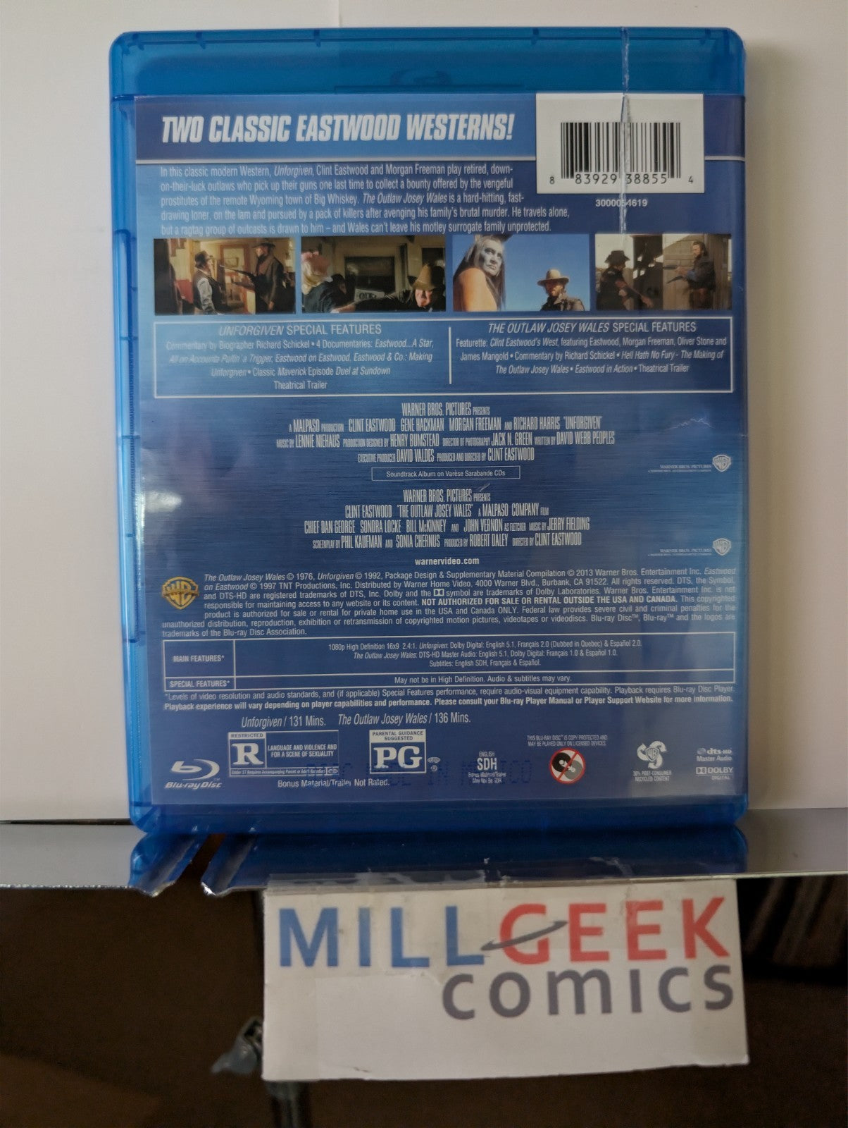 Pale Rider / Unforgiven / The Outlaw Josey Wales, 3 Clint Eastwood (Blu-Ray) -JD