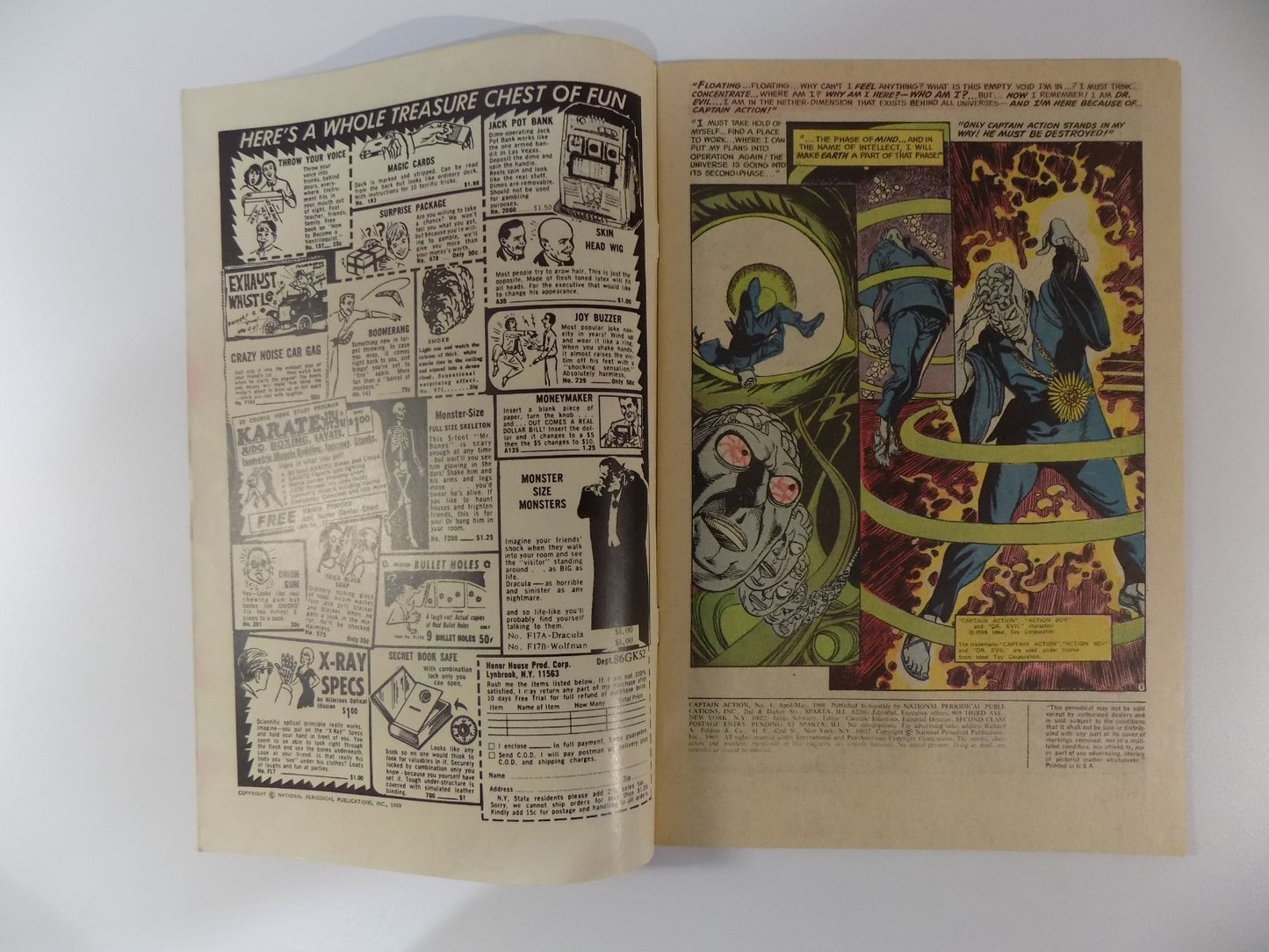 Captain Action #4 DC Comic May 1969 Very Fine