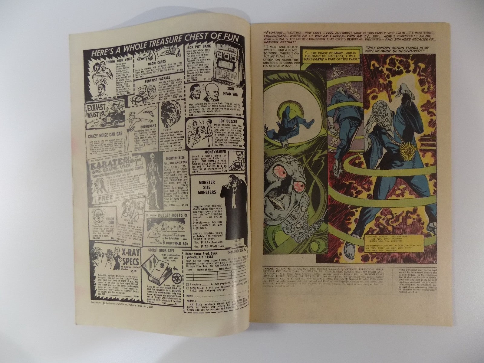 Captain Action #4 DC Comic May 1969 Very Fine