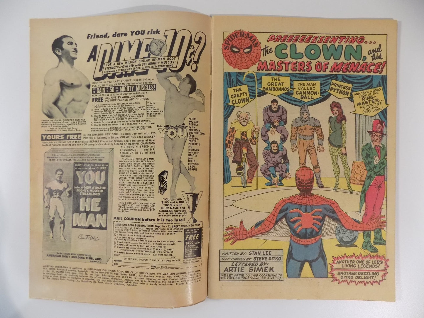 Amazing Spider-Man #22 Marvel Comic March 1965 Fine