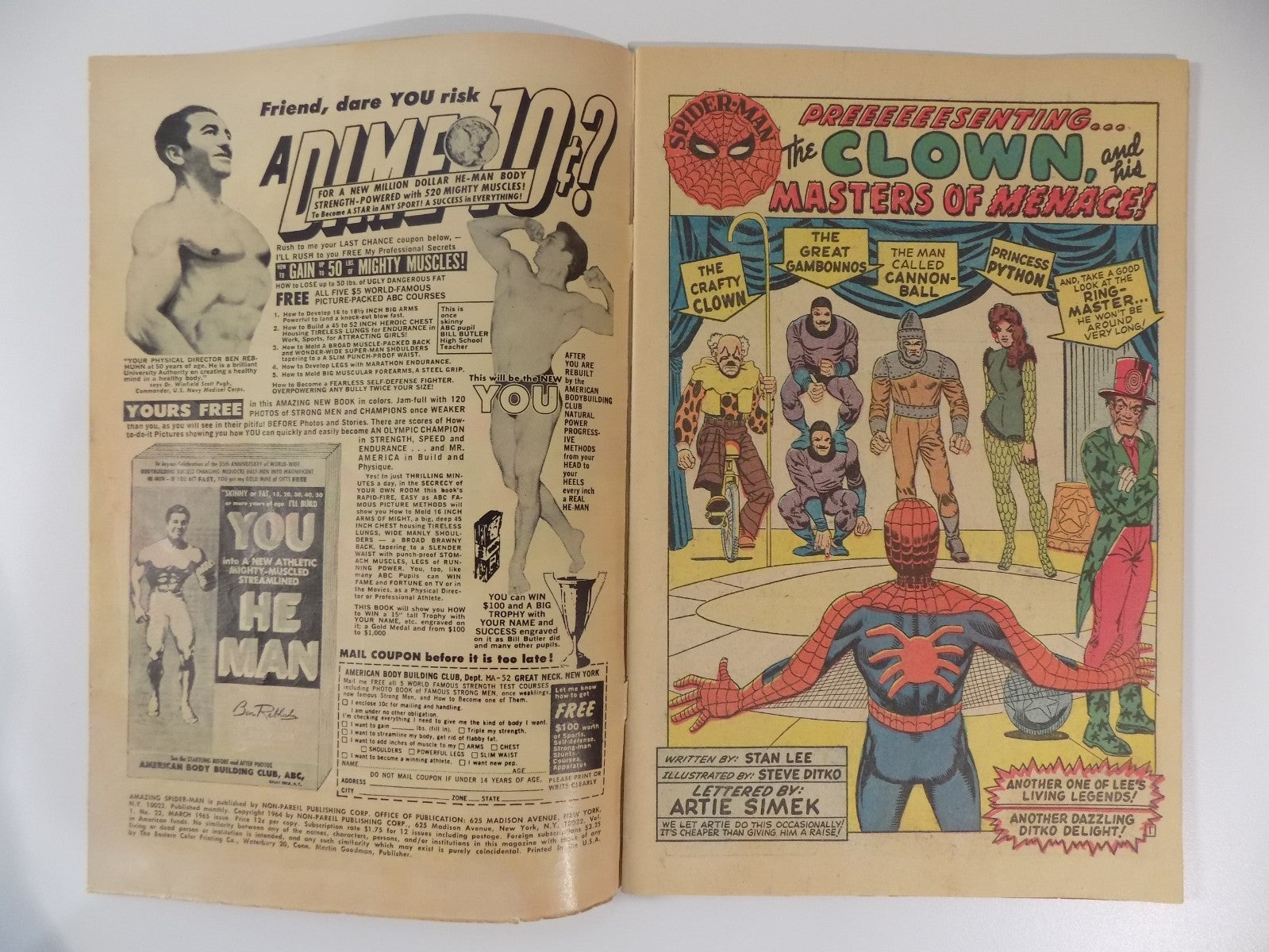 Amazing Spider-Man #22 Marvel Comic March 1965 Fine