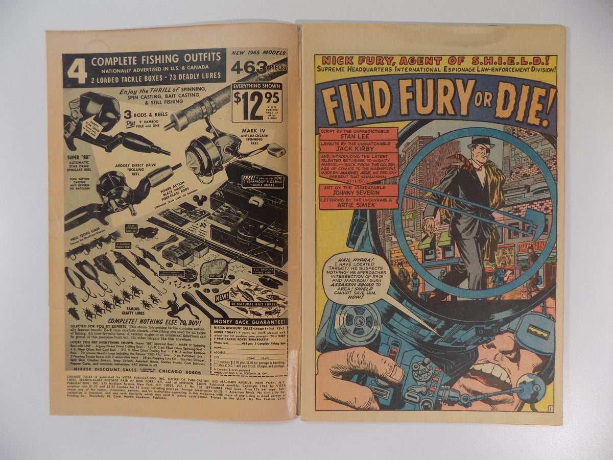 Strange Tales #136 Marvel Comic September 1965 Fine