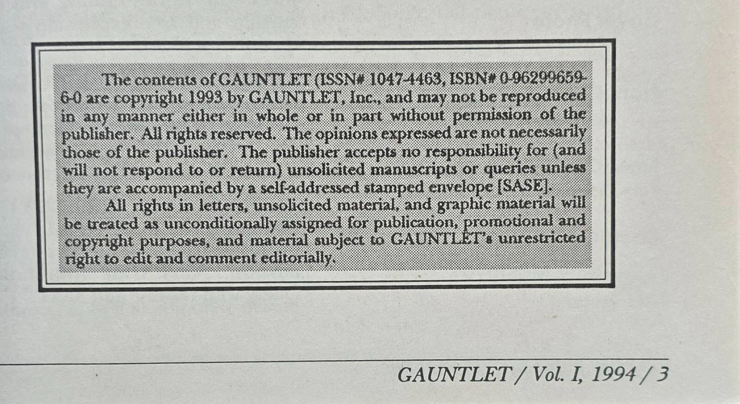 Gauntlet: Exploring The Limits Of Free Expression, Volumes 4-9 (1992-1994) JD
