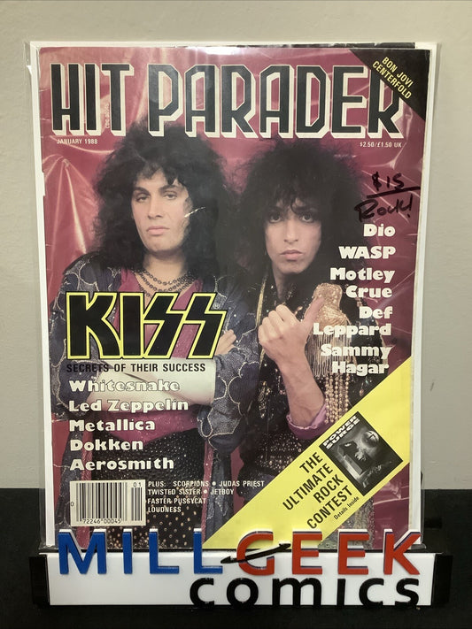 Hit Parader Magazine (January 1988) Rock N Roll, Bon Jovi Centerfold