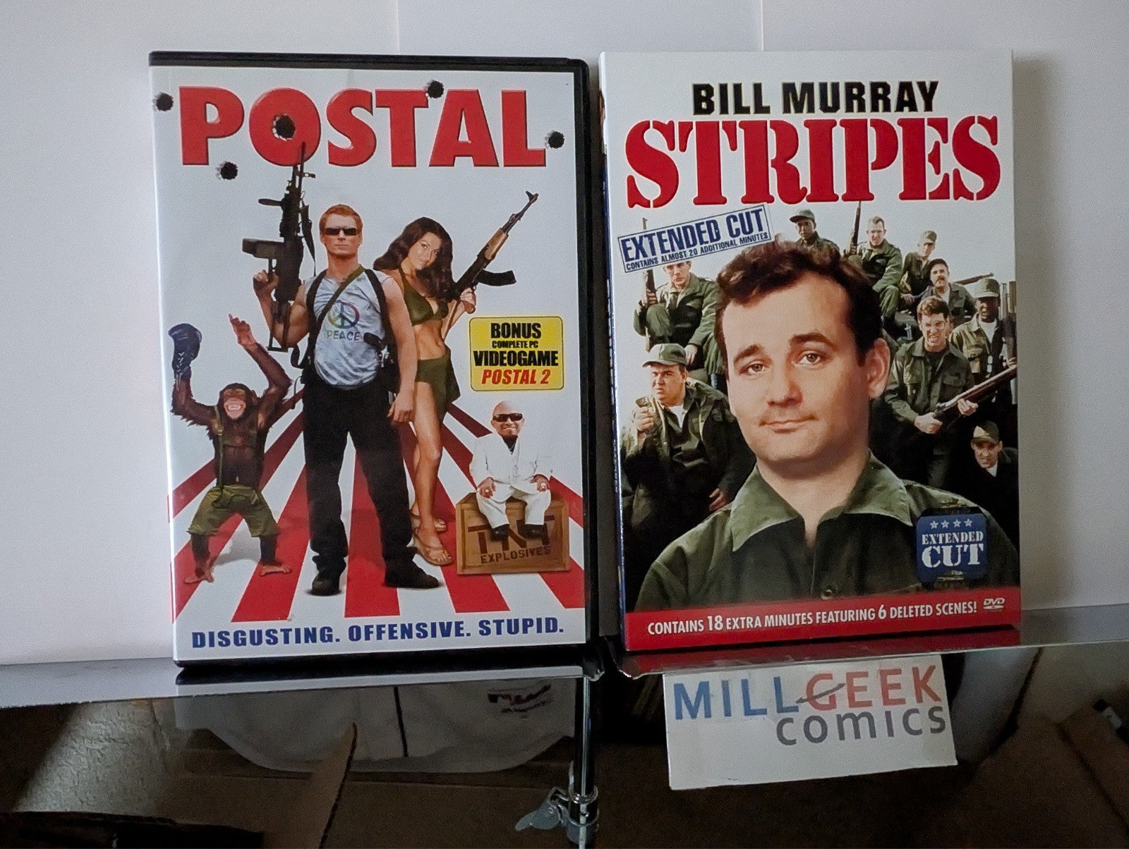 Postal, With Postal 2 Videogame / Stripes, Bill Murray (DVD) Like New -JD