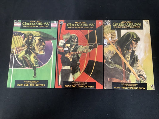 Green Arrow The Longbow Hunters #1-3 Complete Set, 1st App Shado, Mike Grell
