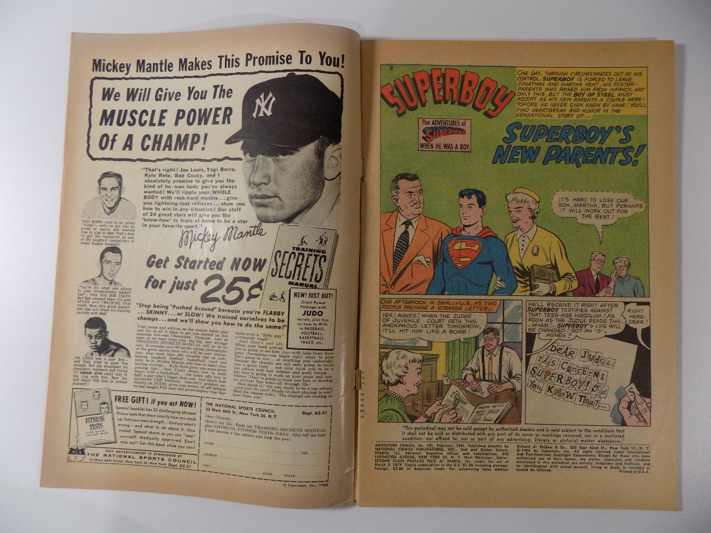 Adventure Comics #281 DC Comic Very Good February 1961