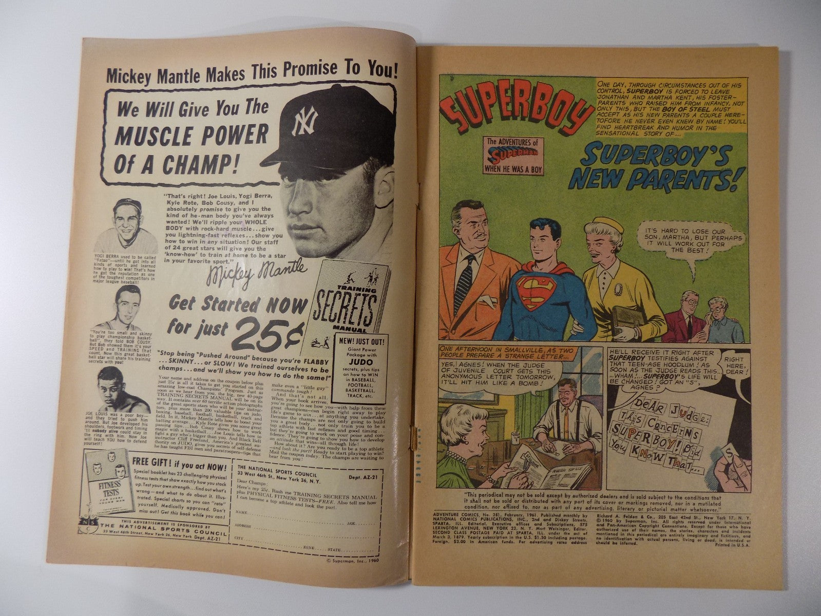 Adventure Comics #281 DC Comic Very Good February 1961