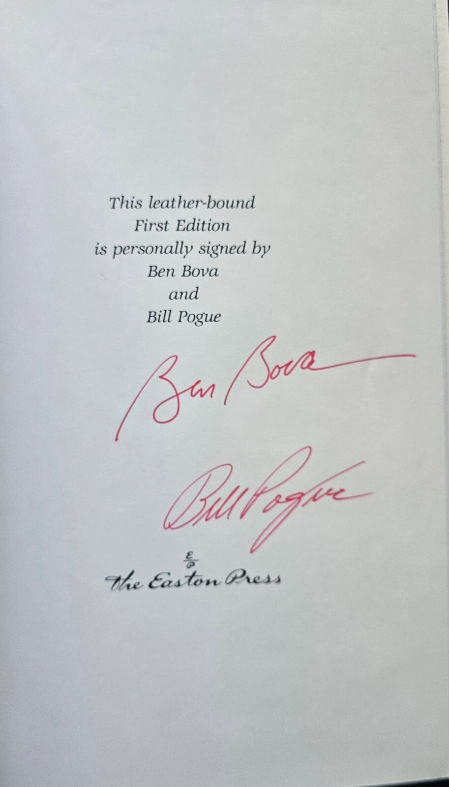The Trikon Deception By Ben Bova & Bill Pogue (SIGNED, 1st Ed 1992)  Easton - JD