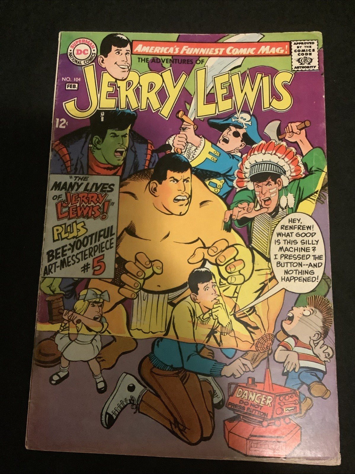 The Adventures of Jerry Lewis #104 (DC Comics 1968) VG/F (5.0) Neal Adams Cover